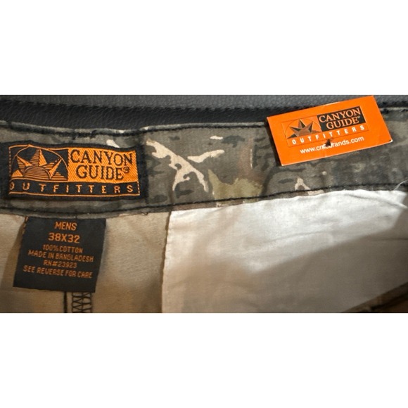Vintage Canyon Guide Outfitters Pants Mens 38x32 Camo Cargo Hunting Outdoor - Picture 4 of 4